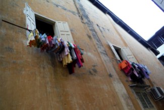 Hanging clothes