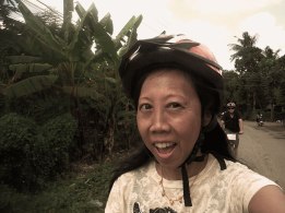 Apparently, I don't know how to wear a helmet. Must be that sloping forehead.